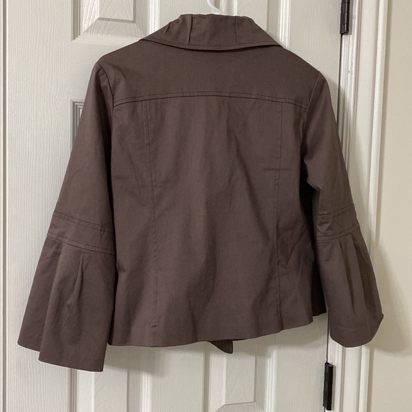 Emmelee grey cropped 3/4 flared sleeve jacket medium - Picture 2 of 5